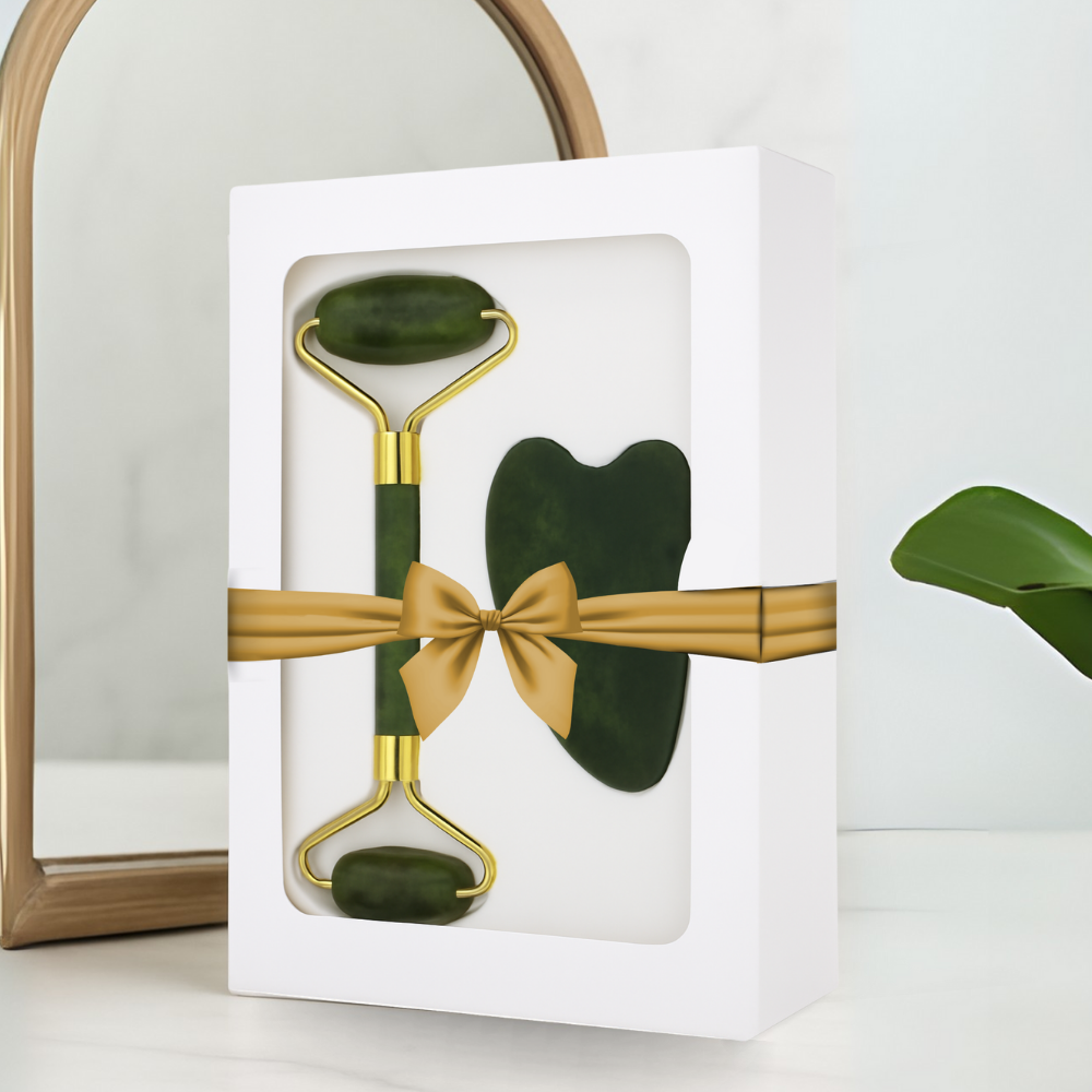 Limited Premium Xiuyan Jade Roller & Gua Sha Set