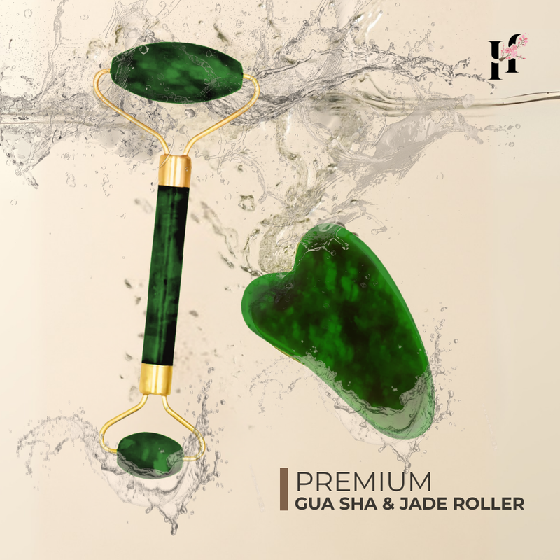 Limited Premium Xiuyan Jade Roller & Gua Sha Set