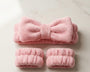 Spa Headband + Wristband Set - dusty pink