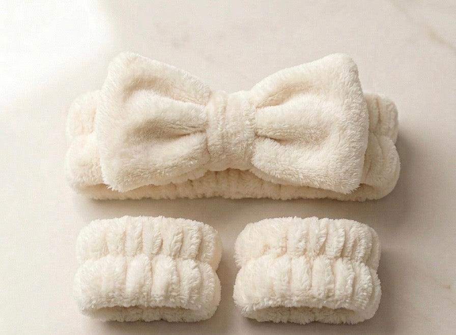 Spa Headband + Wristband Set